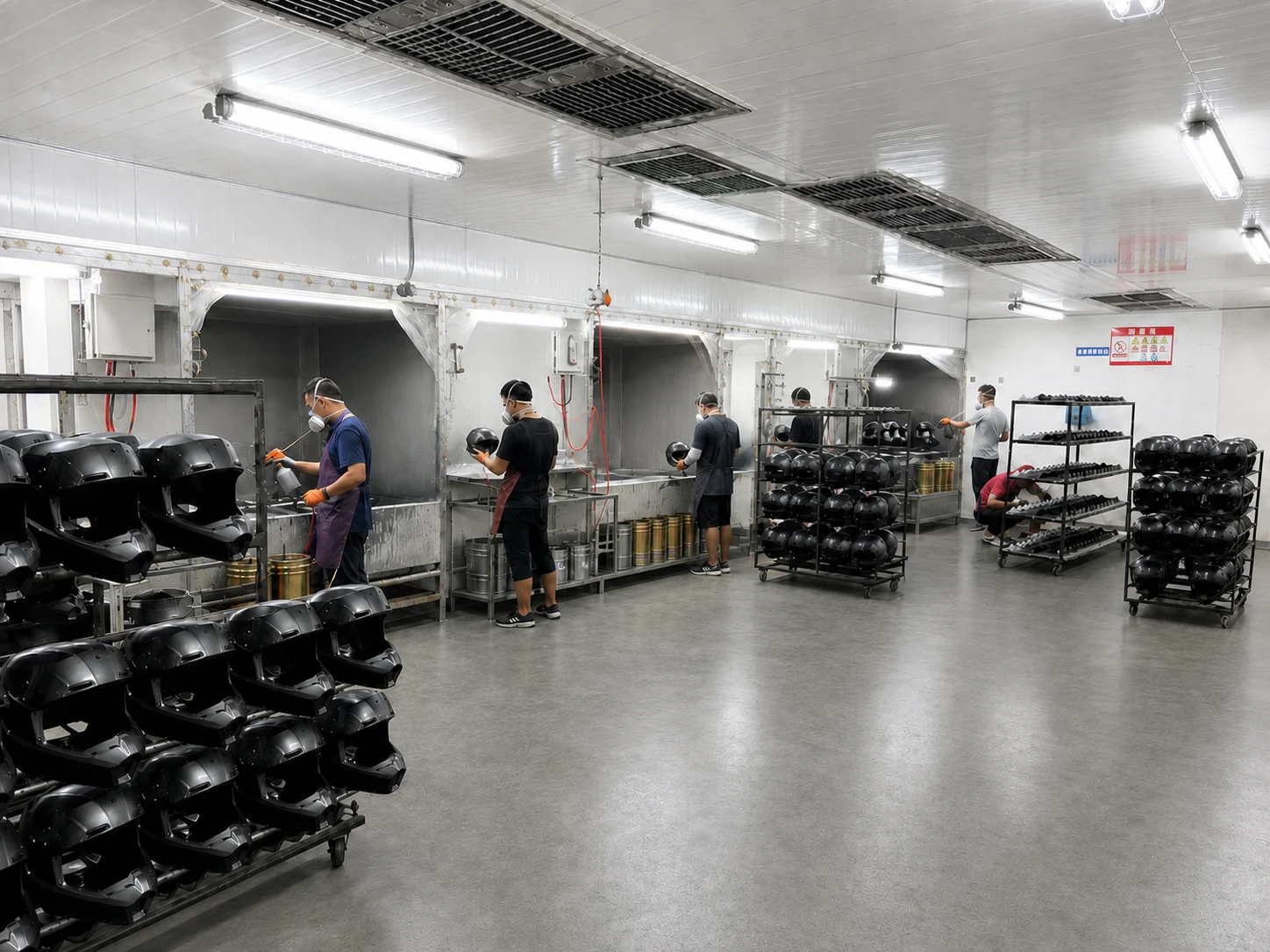 Helmet paint workshop