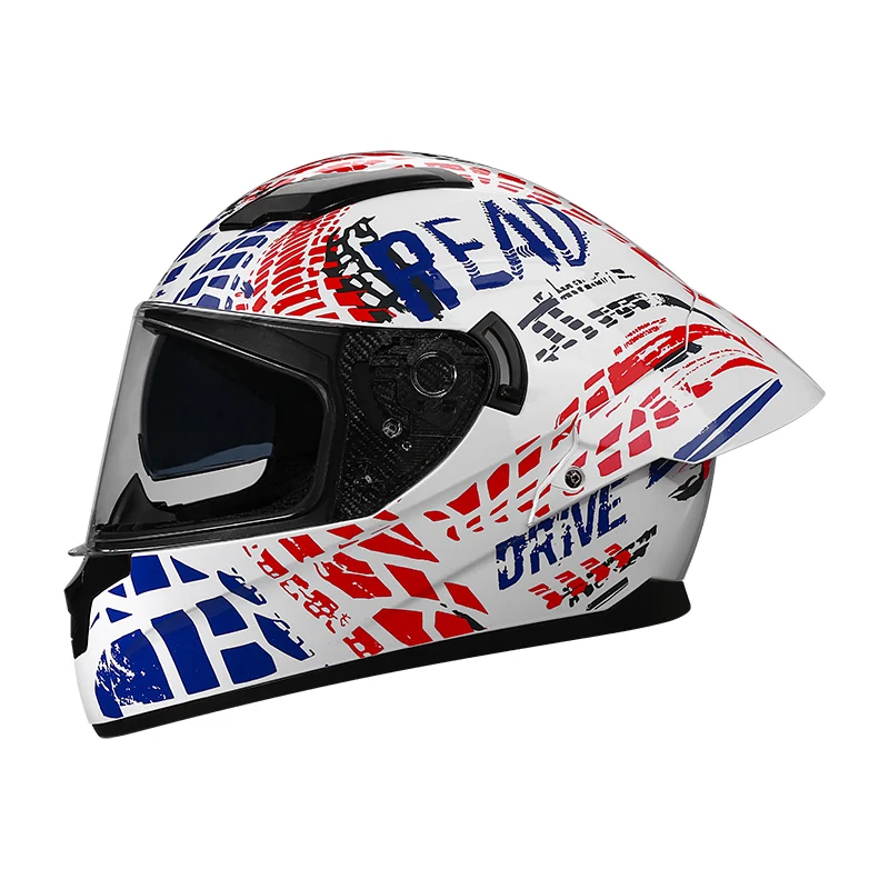 KQD-700 Red / Blue Tire Graphic